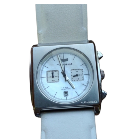 White Vestal Ranger square chronograph watch - Picture 1 of 12